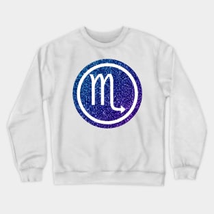 Blue Purple Glitter Zodiac - Scorpio Crewneck Sweatshirt